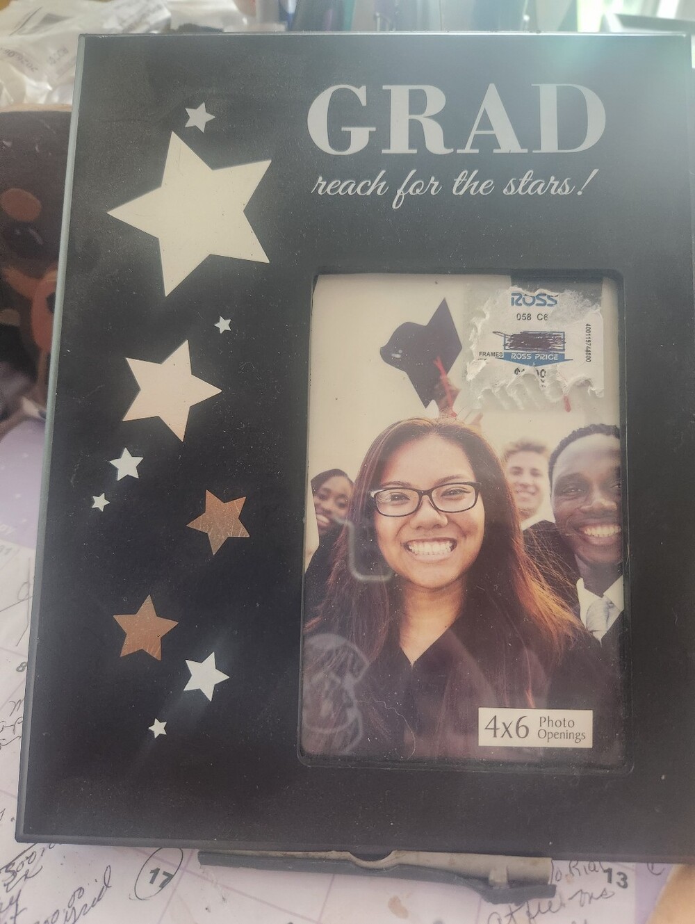 GRAD 'reach for the stars' Black Photo Frame